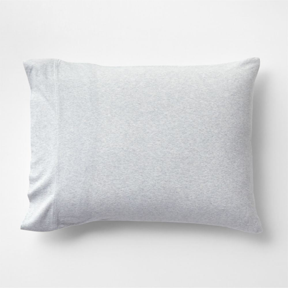 Cozysoft Organic Cotton Jersey Light Grey Bed Pillow Sham
