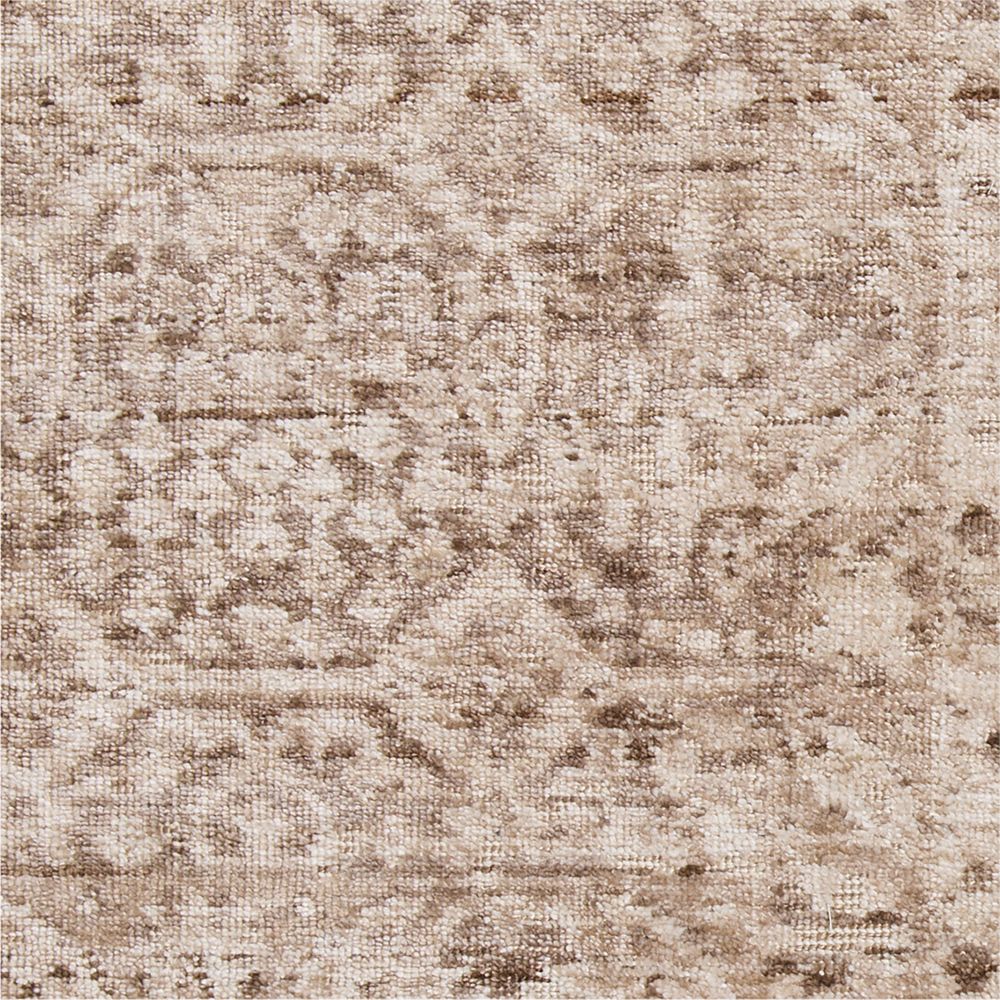 Colesbourne Wool Blend Traditional Handwoven Brown Rug Swatch 12"x18"