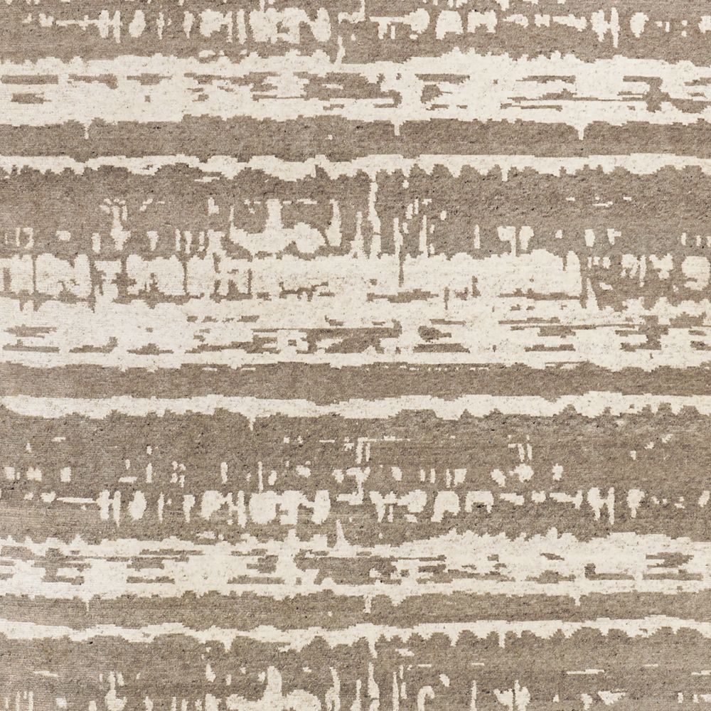 Rome Wool Blend Hand-Knotted Taupe Rug Swatch 12"x18"