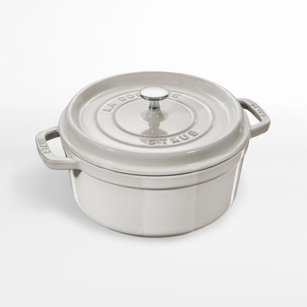 Staub 7-Qt. White Truffle Round Cocotte