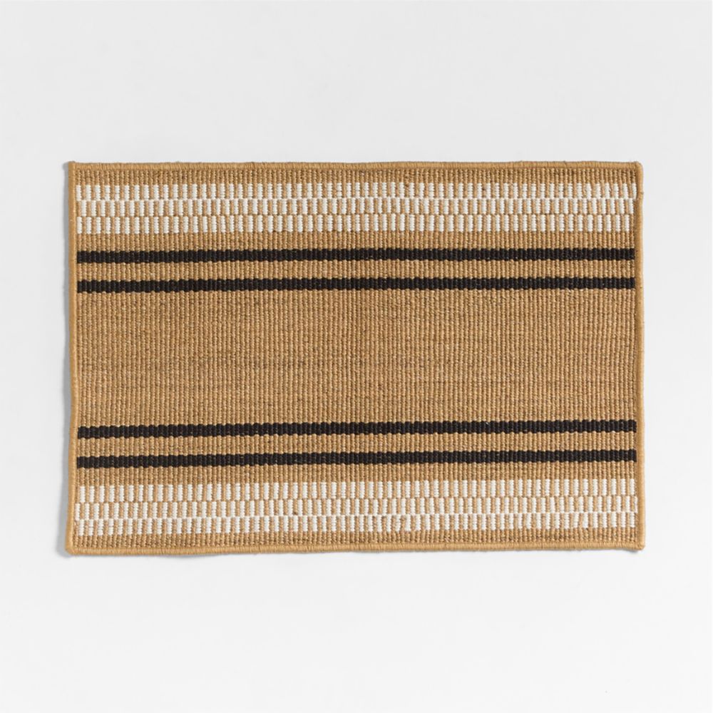 Modern Woven Stripe Indoor/Outdoor Doormat