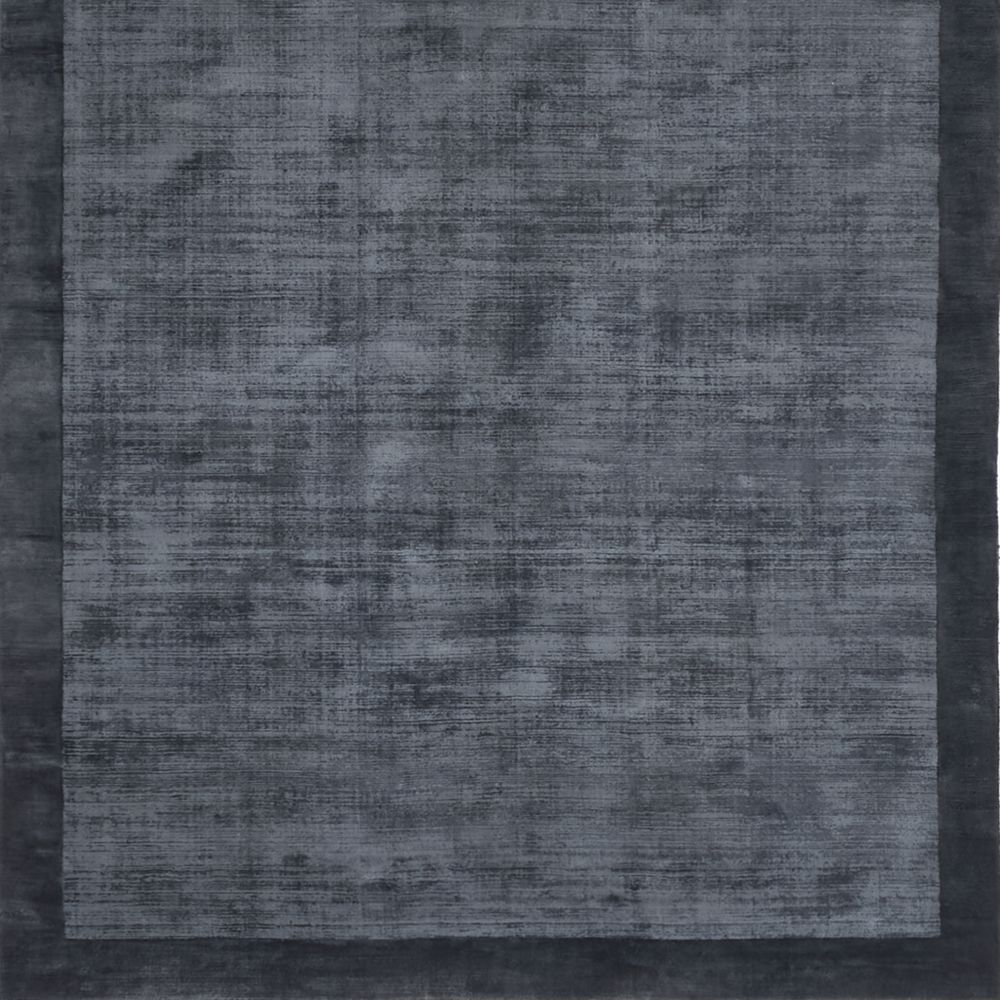 Laval Border Viscose Handwoven Blue Rug 12"x18" Swatch