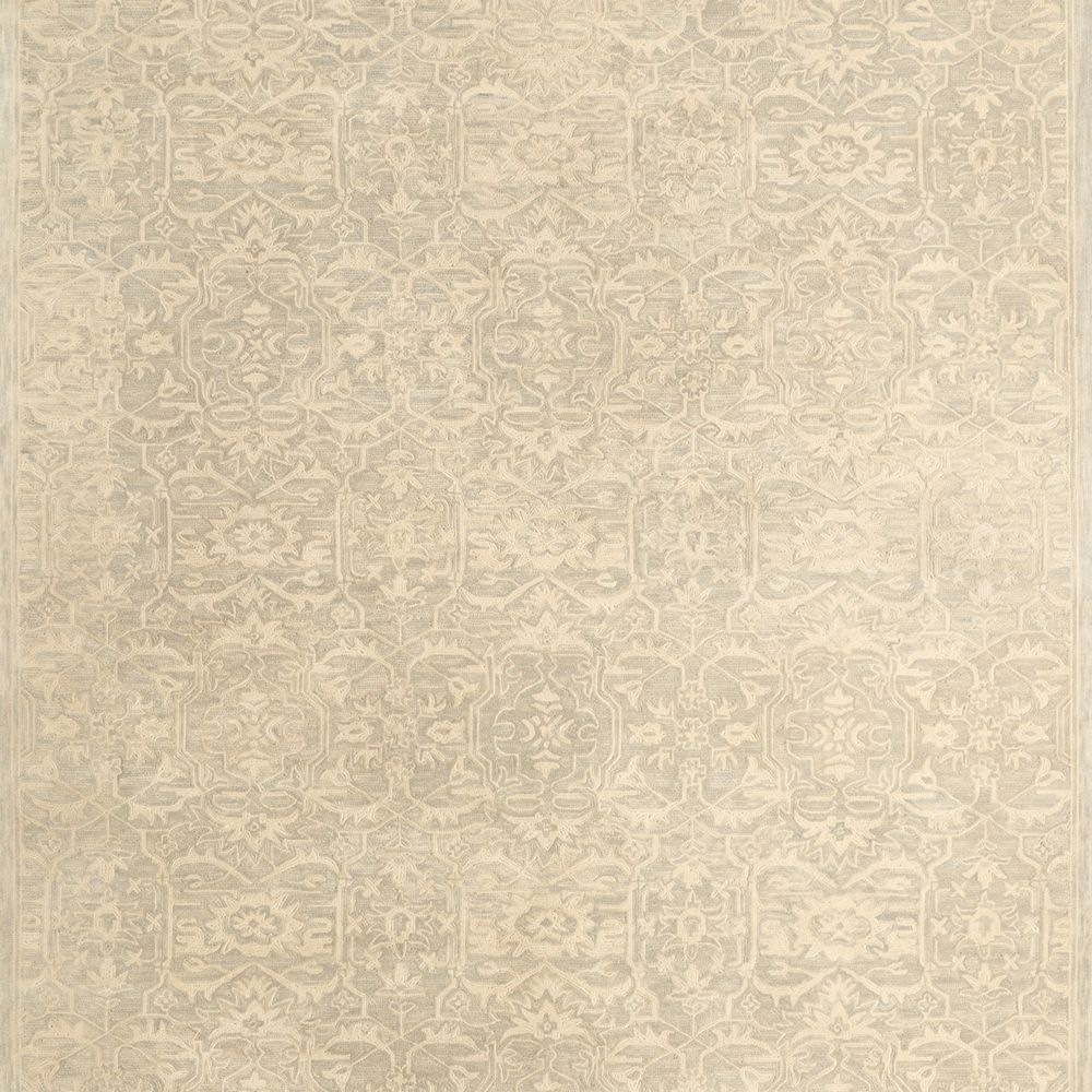 Rennes Wool Traditional Hand-Tufted Grey Rug Swatch 12"x18"