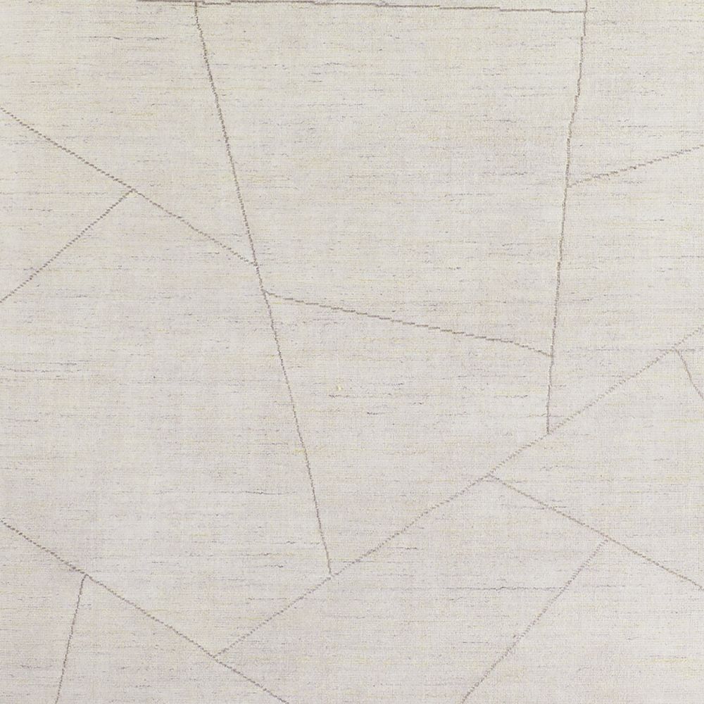 Teramo Performance Handwoven Abstract Ivory Rug Swatch 12"x18"