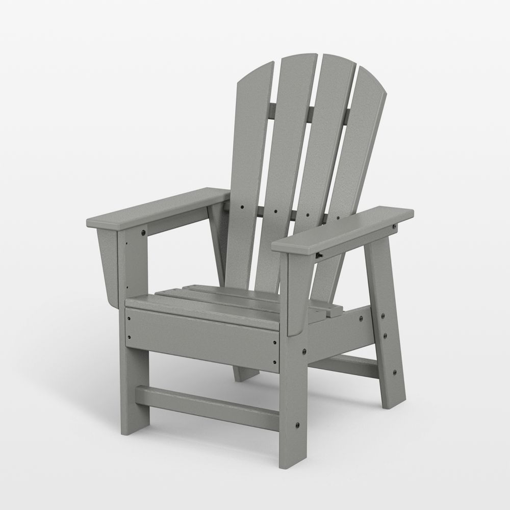 Slate Grey Outdoor Kids Adirondack Chair by POLYWOOD 