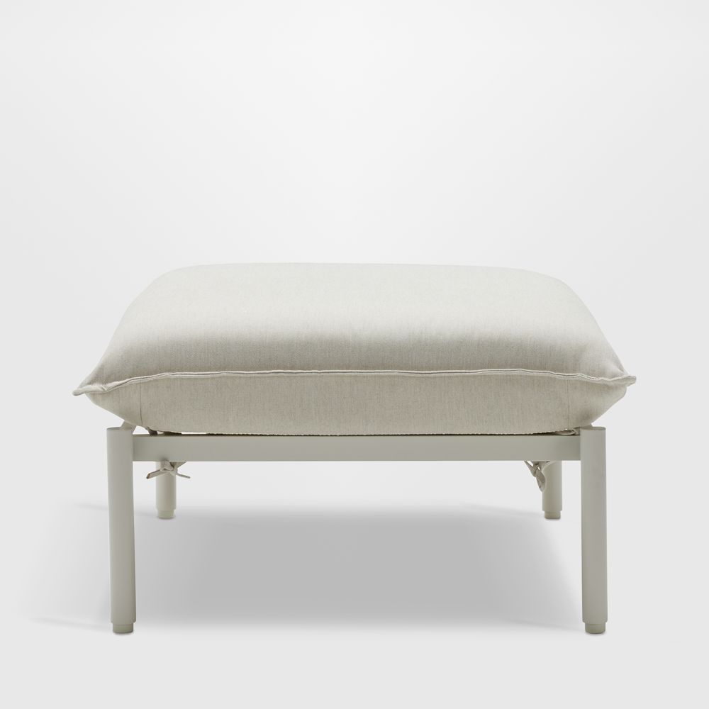 Neighbor Aluminum Outdoor Ottoman with Sunbrella Cushions