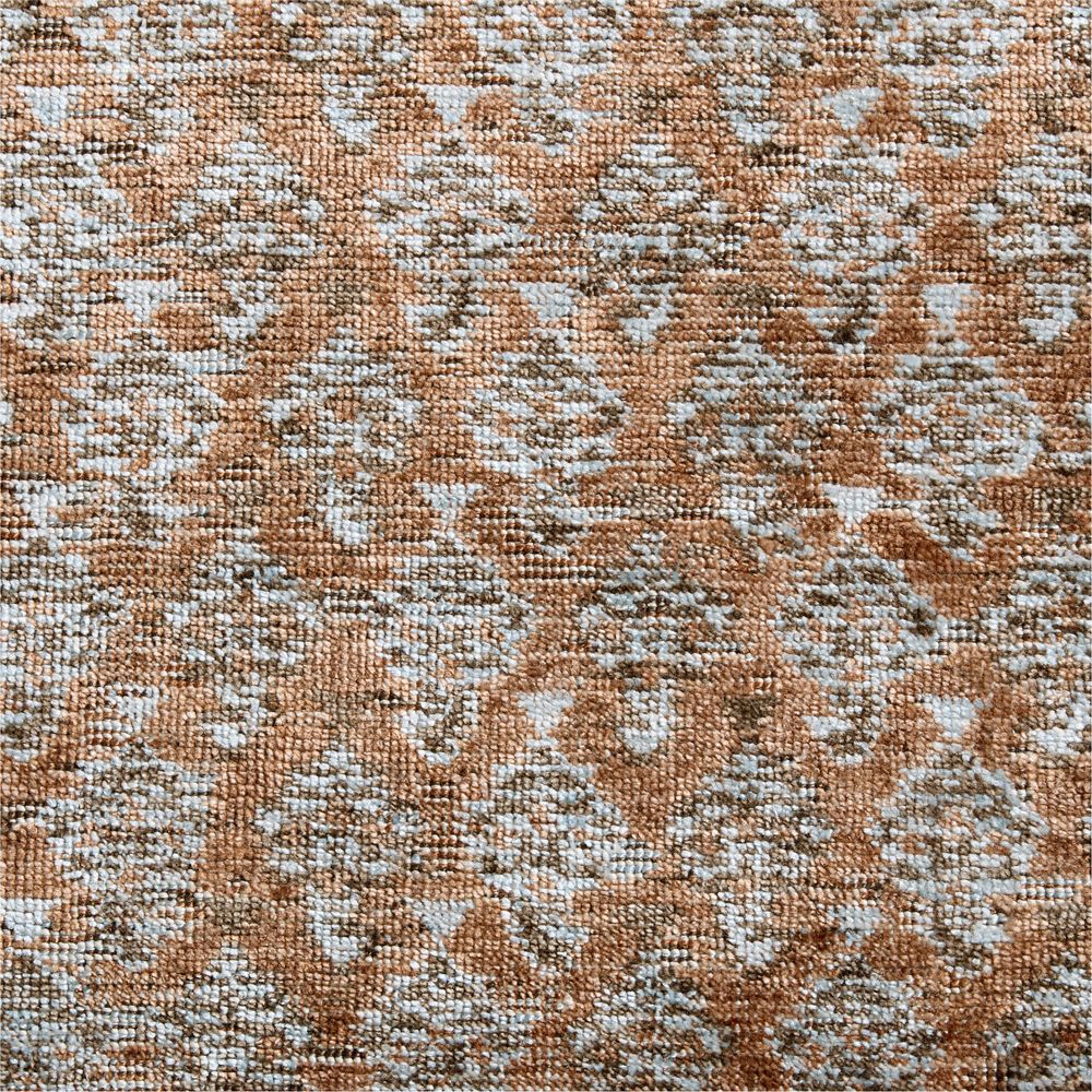 Paris Wool Blend Traditional Handwoven Rust Rug Swatch 12"x18"