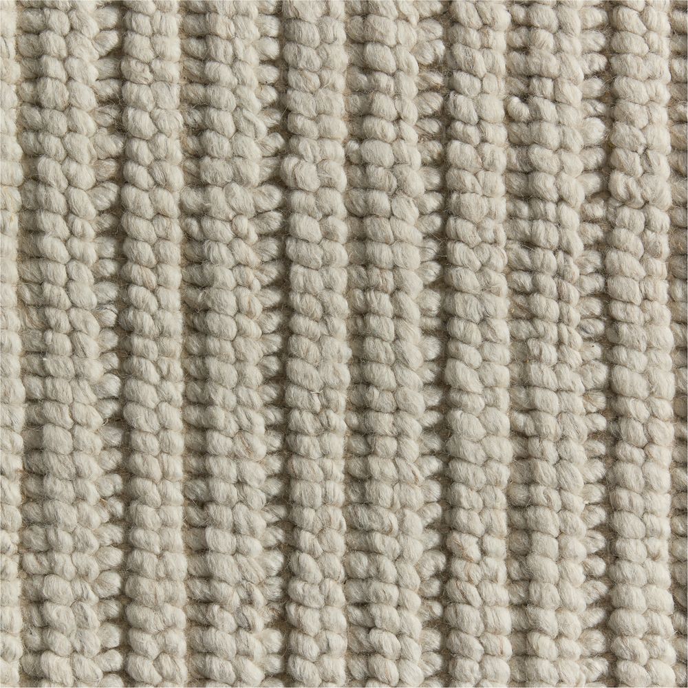 Prato Performance Wool Handwoven Ivory Rug Swatch 12"x18"