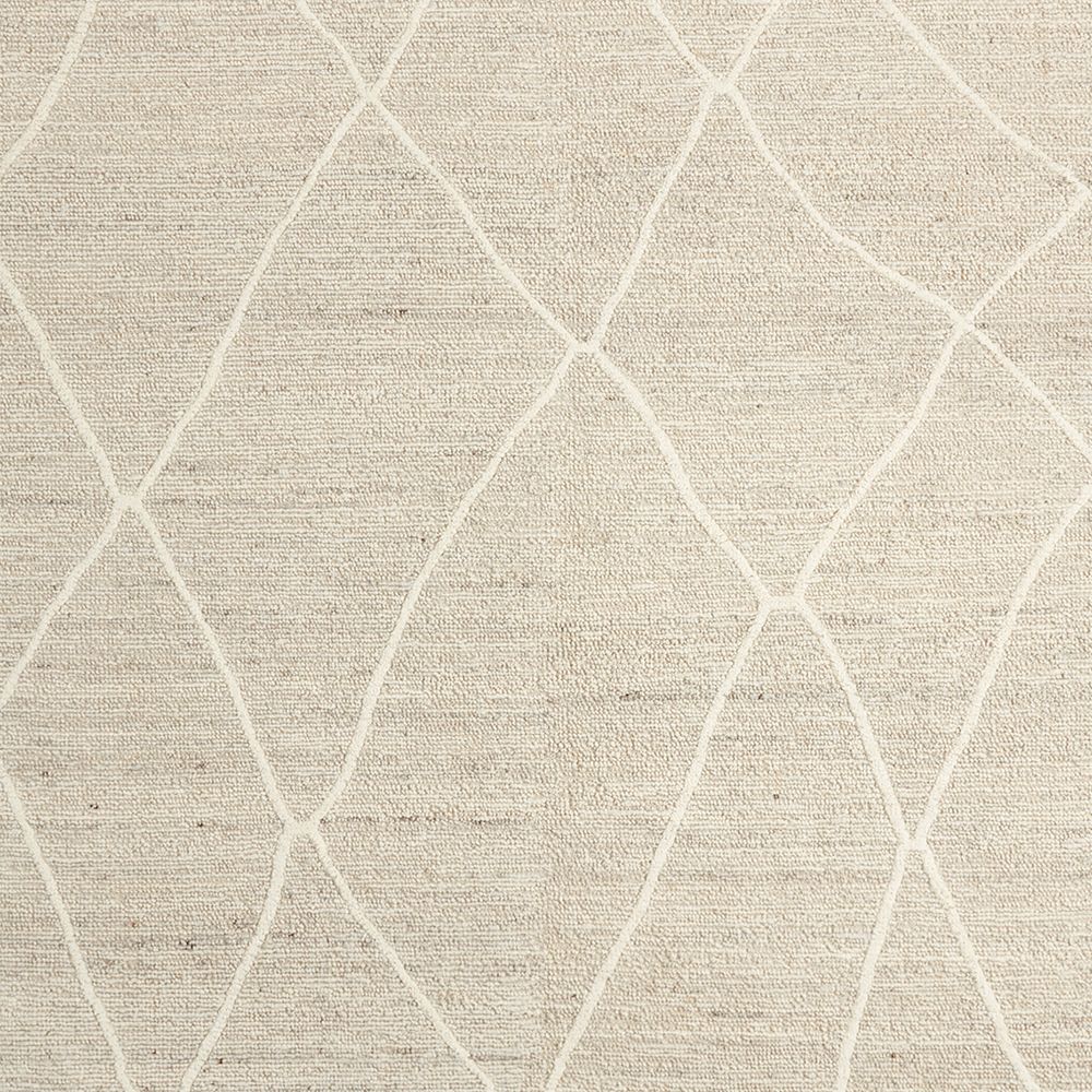 Stowe Wool Handwoven Taupe Moroccan-Style Rug Swatch