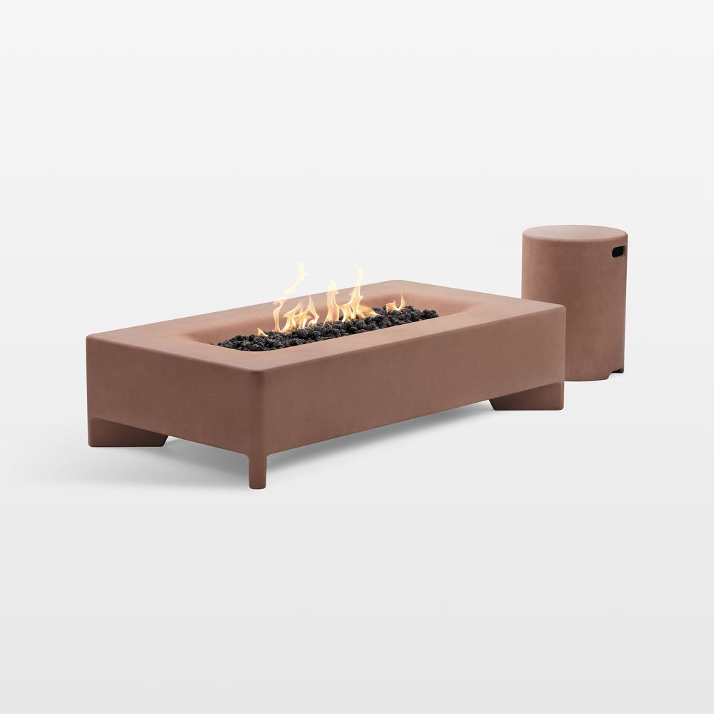Neighbor Rook Rectangle Canyon Liquid Propane Fire Table