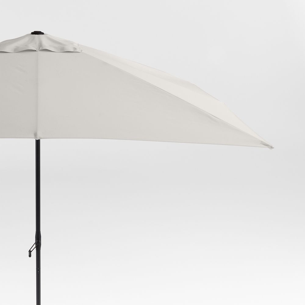 10' Rectangle Sunbrella Cast Silver Outdoor Patio Umbrella with Frame