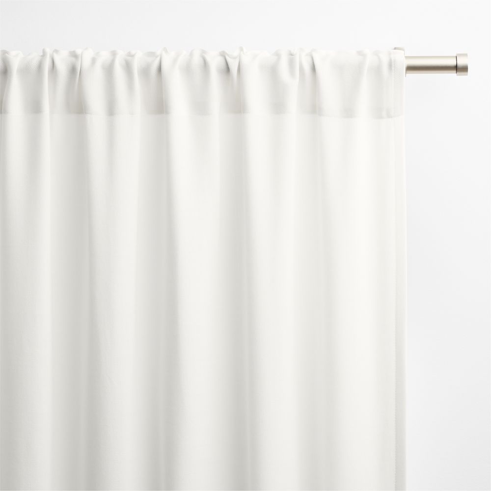 Crisp White Wool Sheer Window Curtain Panels