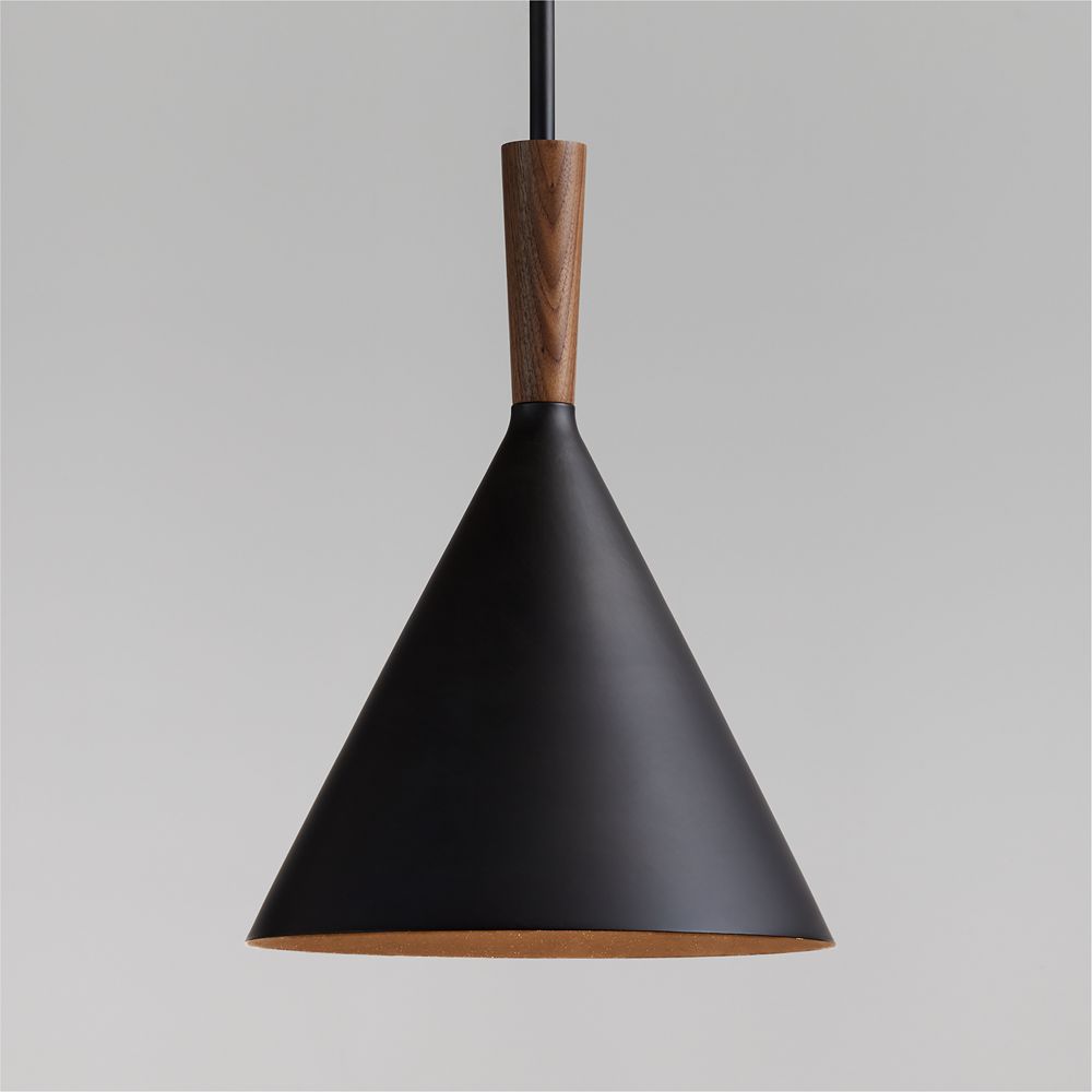 Weston Black Mid-Century Modern Pendant Light 11" (Cloned)