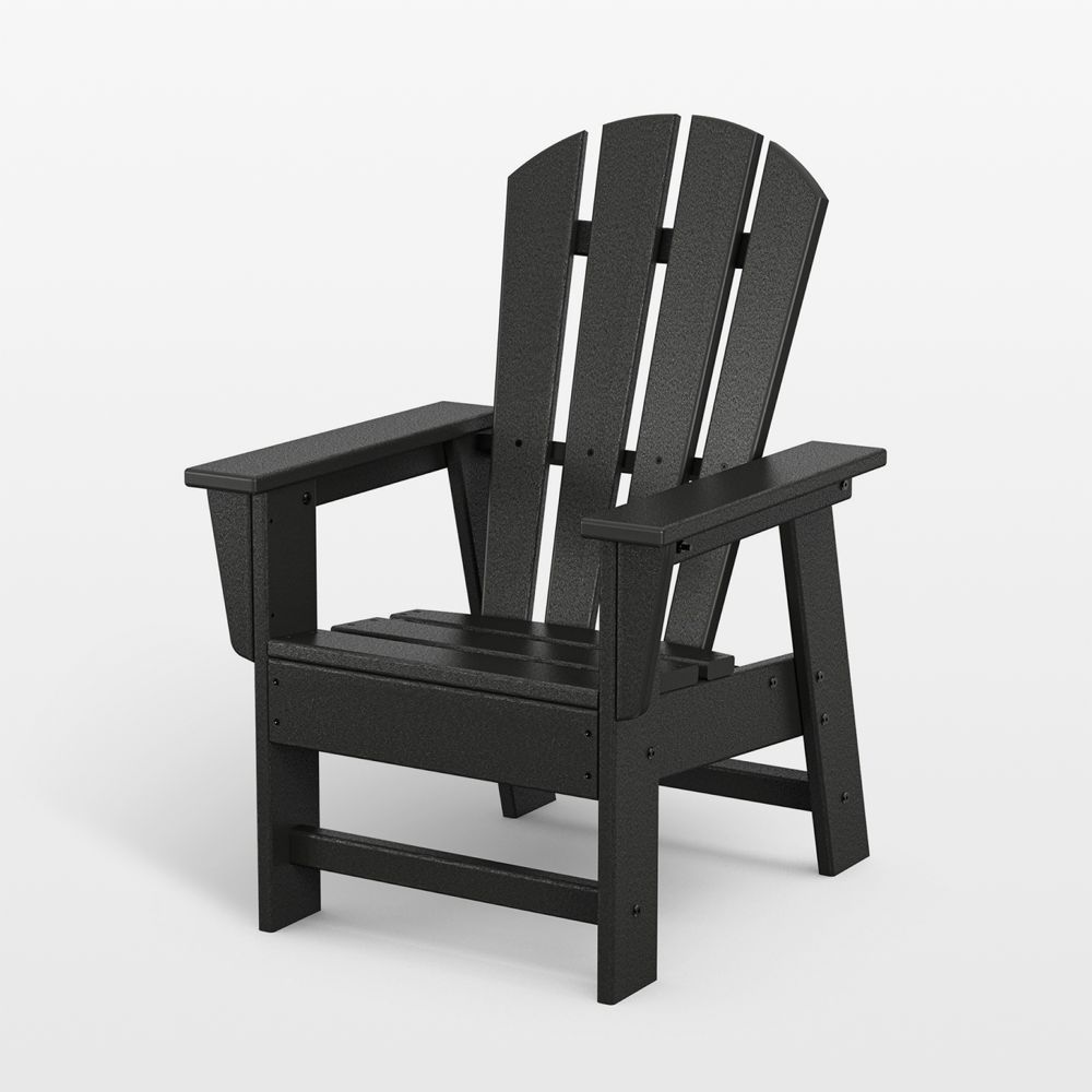 Black Outdoor Kids Adirondack Chair by POLYWOOD 