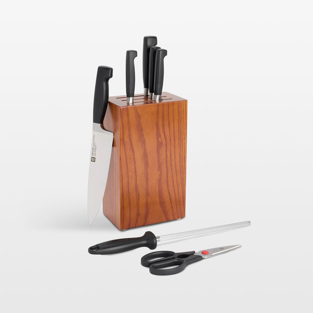 ZWILLING Four Star Eco 7-Piece Ashwood Knife Block Set