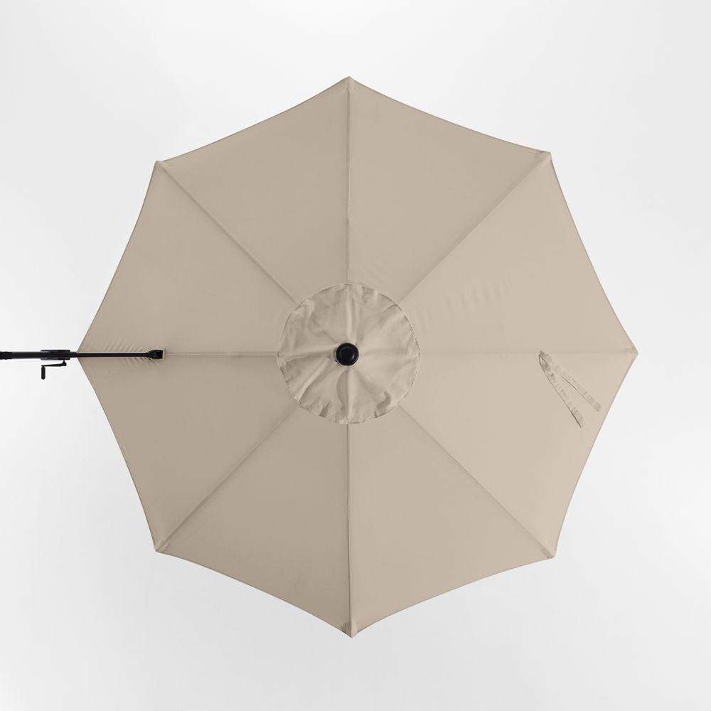 10' Round Sunbrella Canvas Flax Outdoor Cantilever Patio Umbrella Cover