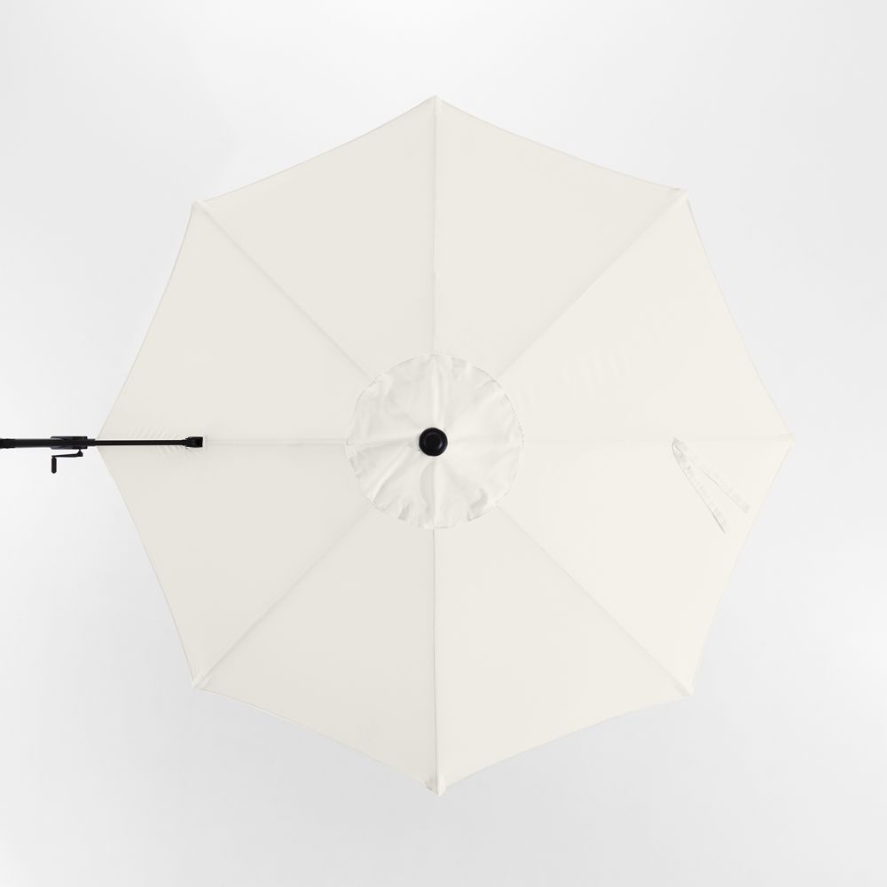 10' Round Sunbrella Canvas Natural Outdoor Cantilever Patio Umbrella Cover