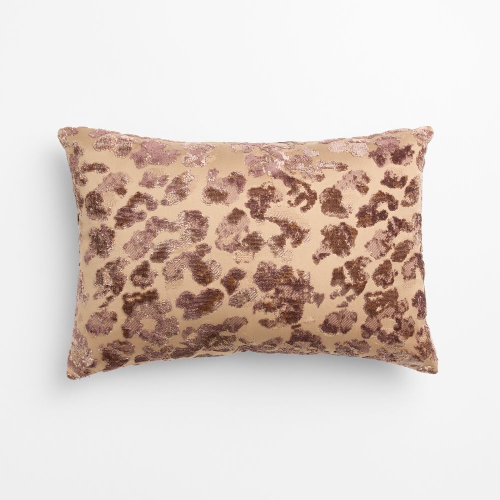 Maddie Viscose 22"x15" Deep Brown Leopard Print Throw Pillow by Laura Harrier and Tiffany Howell
