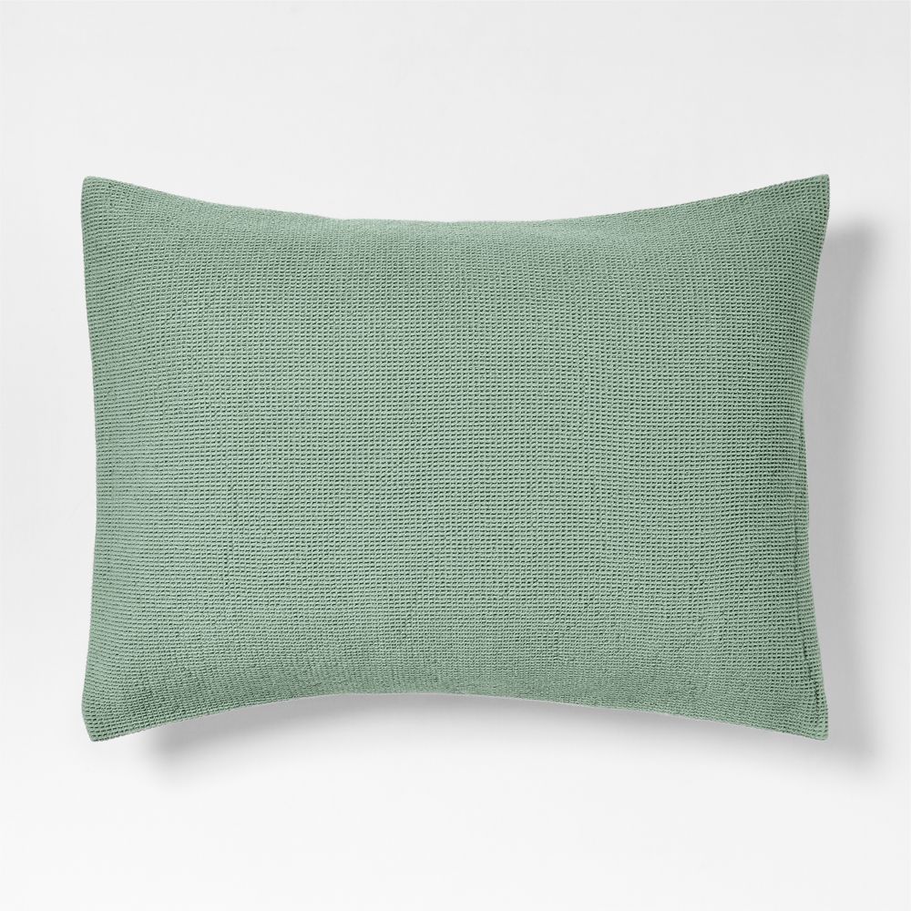 Scoop Verte Green 100% Organic Cotton Gauze Kids Pillow Sham