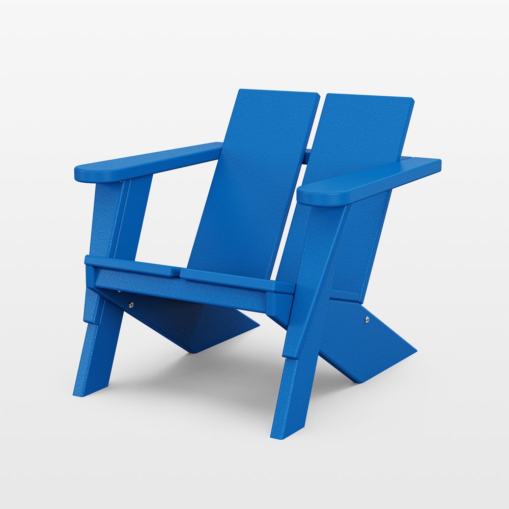 Paso Pacific Blue Outdoor Kids Adirondack Chair by POLYWOOD 