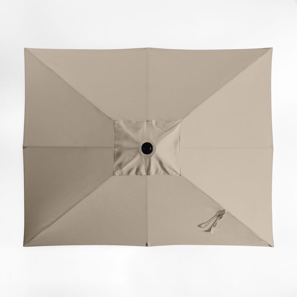 10' Rectangle Sunbrella Canvas Flax Outdoor Patio Umbrella Cover