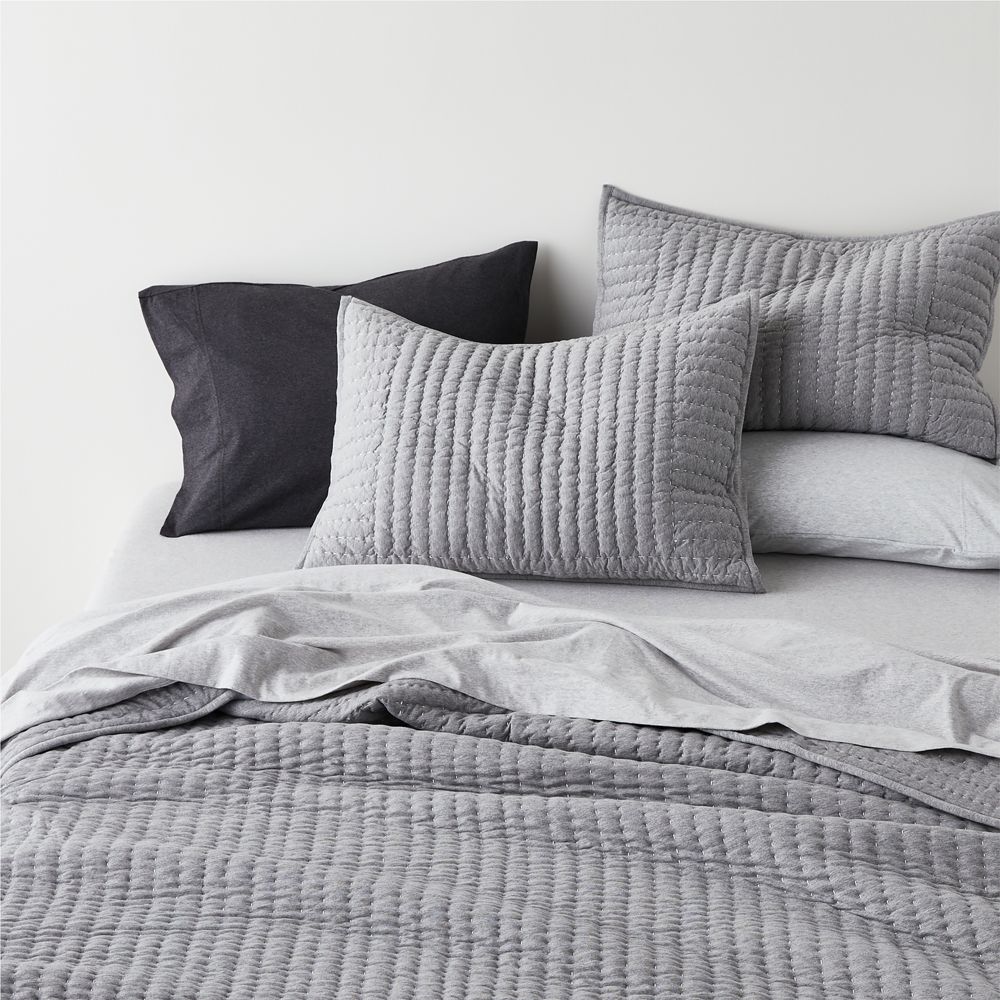 Cozysoft Organic Cotton Jersey Grey Quilts