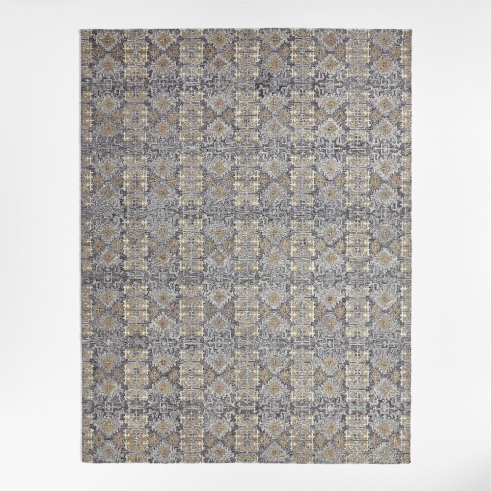 Alvarez Wool Hand-Tufted Lapis Blue Area Rug