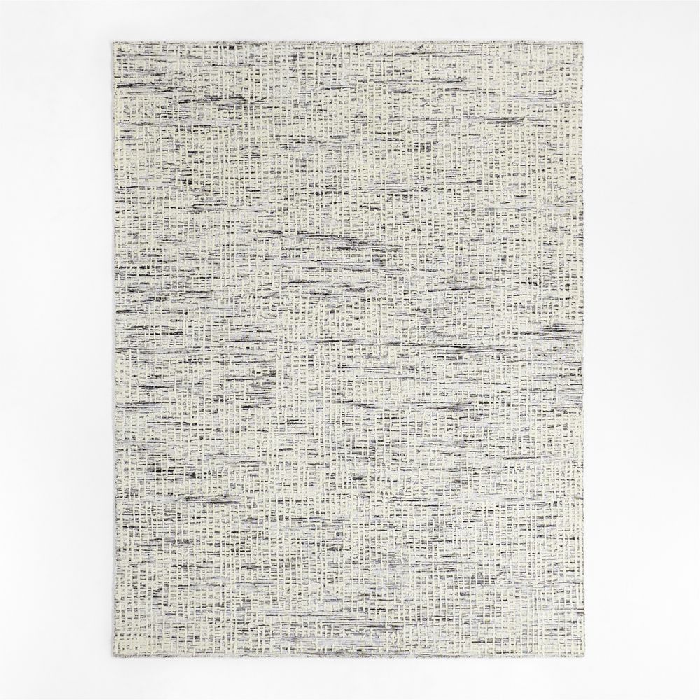 Montauban Wool Blend Handwoven White Area Rug