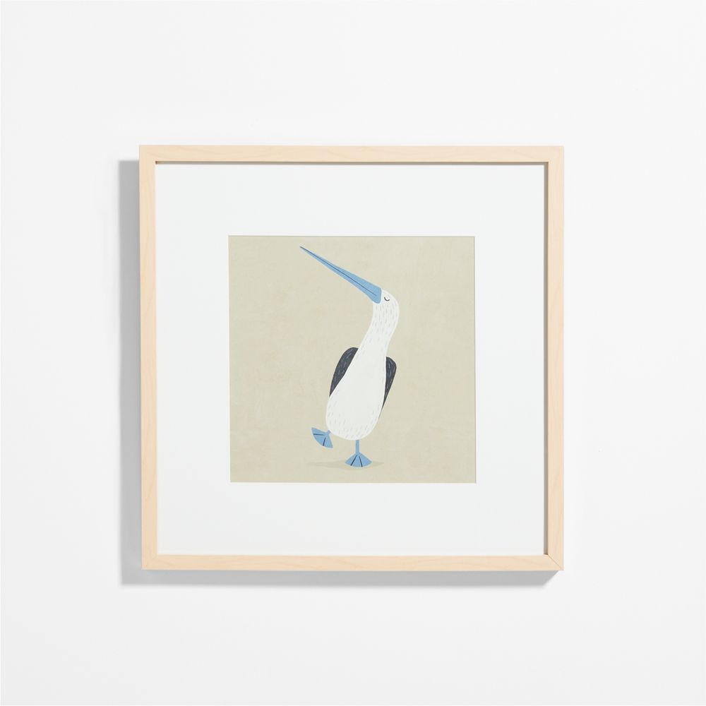 Blue Footed Bird Framed Wall Art
