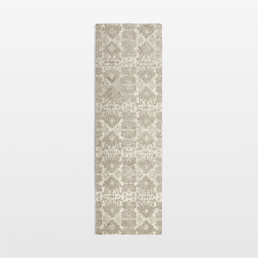Alvarez Wool Hand-Tufted Ivory Runner Rug 2'10"x9'