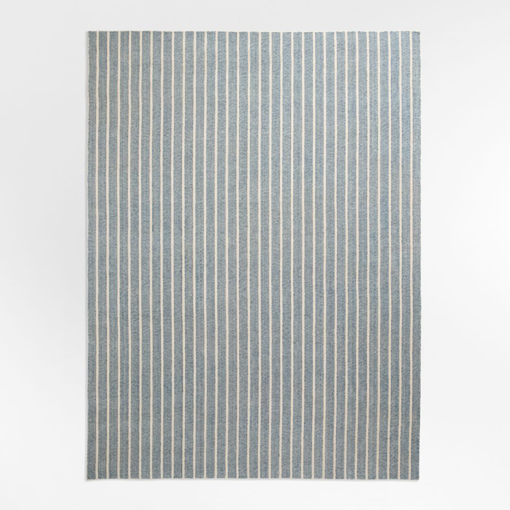 Brighton Wool Handwoven Light Blue Rug