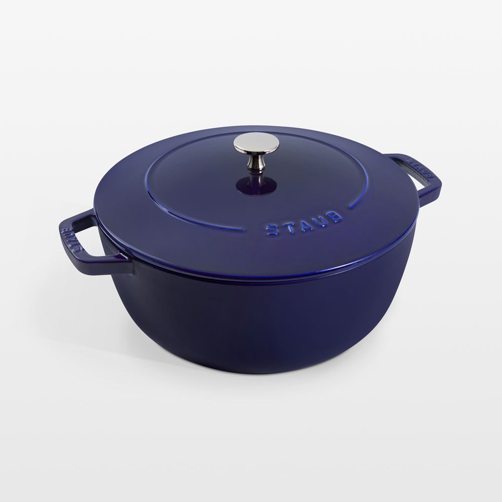 Staub Dark Blue Cast Iron 5-Qt. Essential French Oven