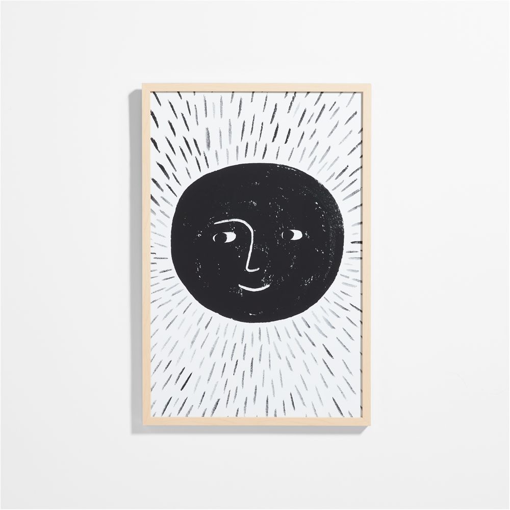 Listening Moon Large Framed Wall Art