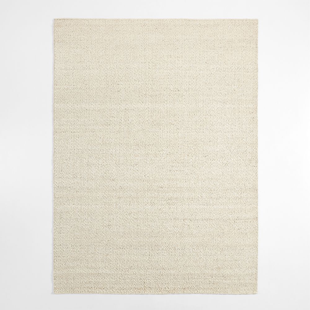 Big Sur Wool Handwoven Ivory White Area Rug