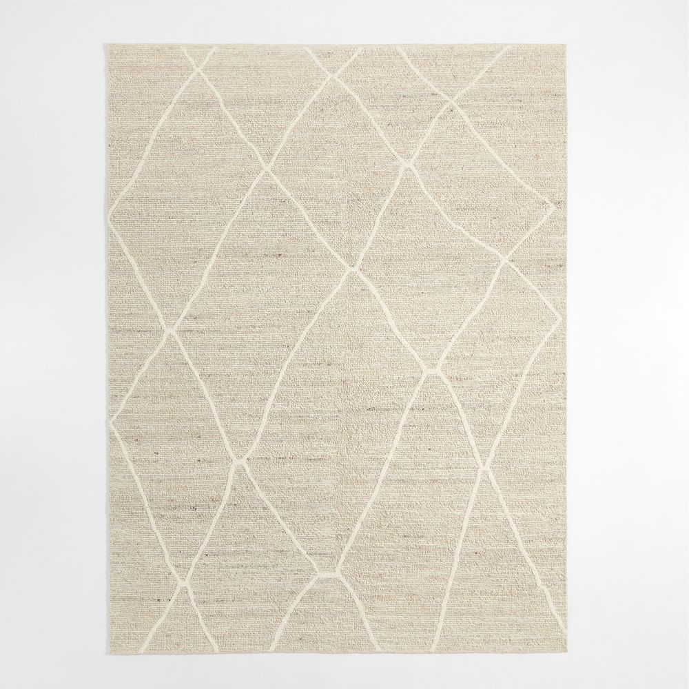 Stowe Wool Handwoven Taupe Moroccan-Style Area Rug