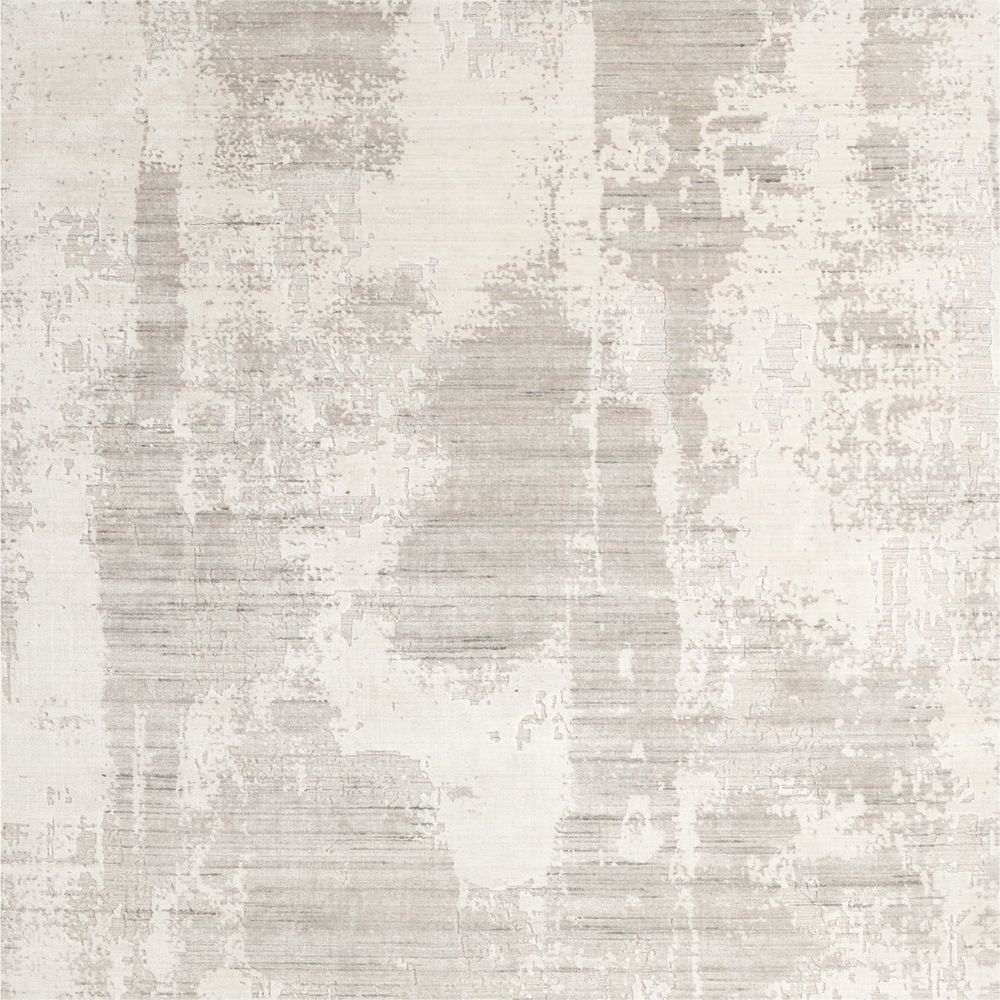 Tottori Viscose Abstract Handwoven Grey Rug Swatch 12"x18"
