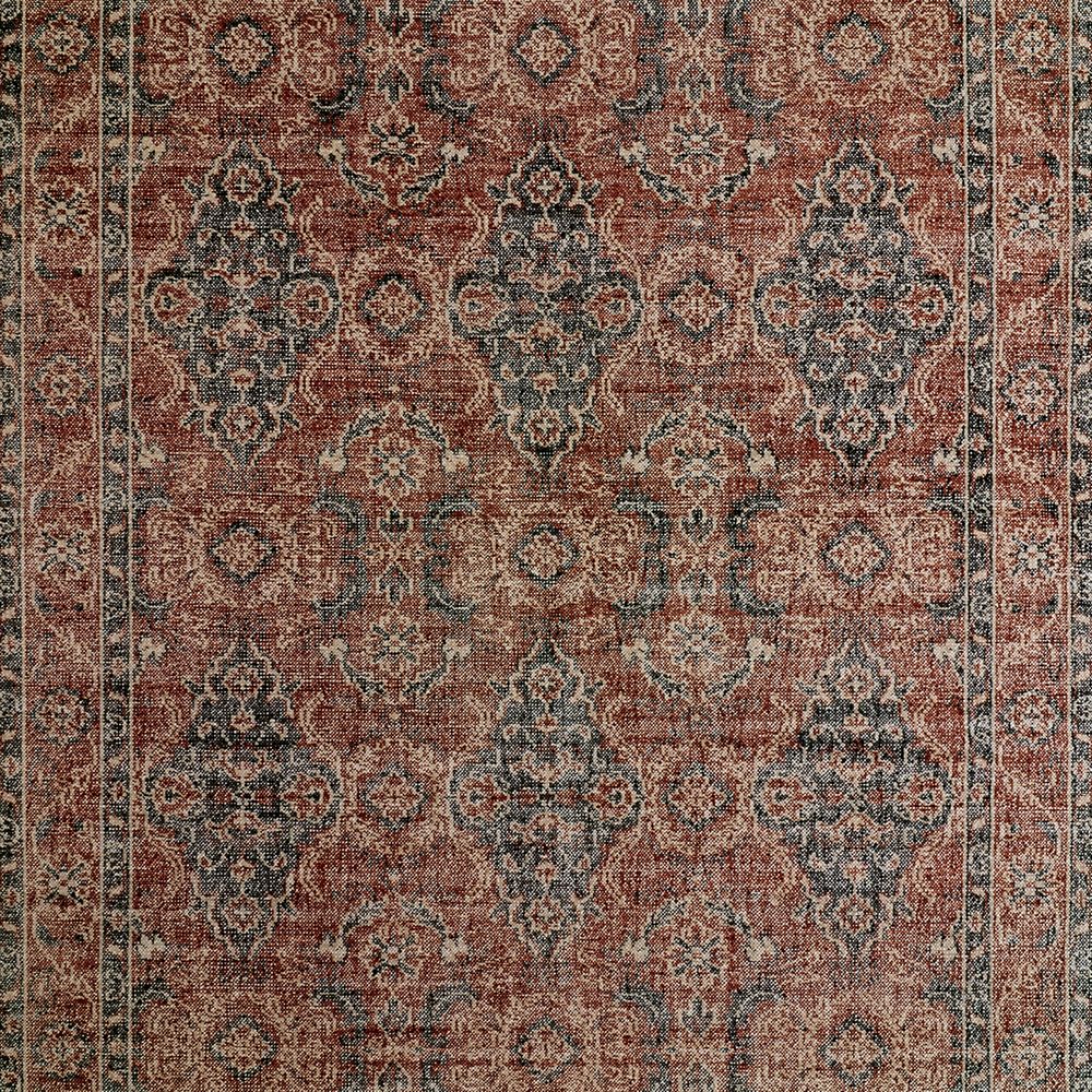 Amalfi Wool Traditional Hand-Knotted Rust Red Rug Swatch 12"x18"