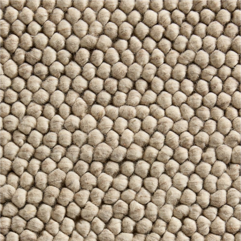 Orly Wool Blend Handwoven Light Tan Rug Swatch 12"x18"
