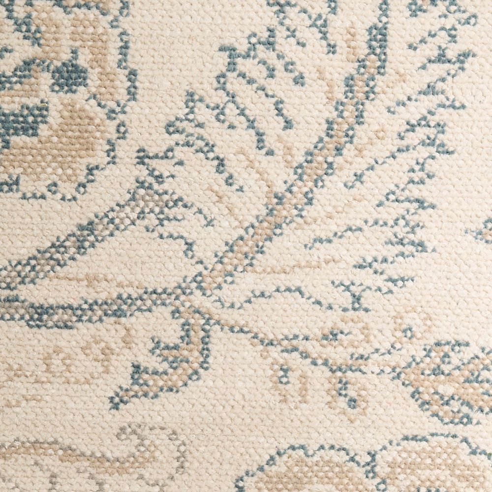 Coates Performance Traditional Handknotted Ivory Rug Swatch 12"x18"