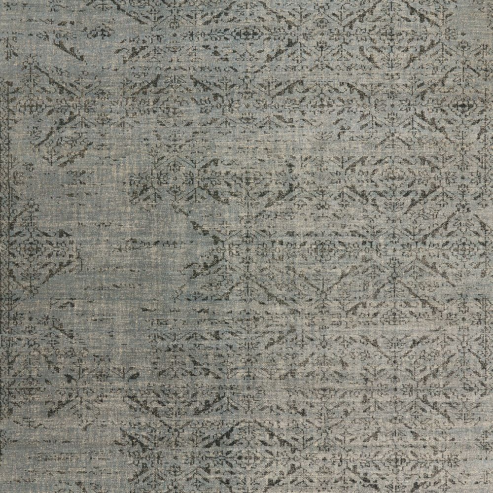 Rhodes Performance Traditional Blue Handknotted Rug Swatch 12"x18"