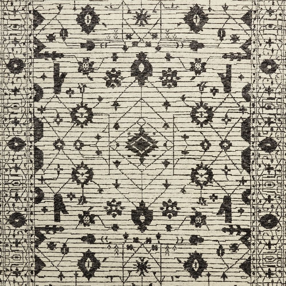 Verona Wool Hand-Knotted Ivory Rug Swatch 12"x18"