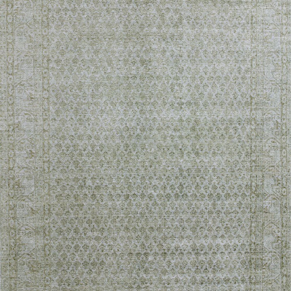 Paris Wool Blend Traditional Handwoven Blue/Green Rug Swatch 12"x18"