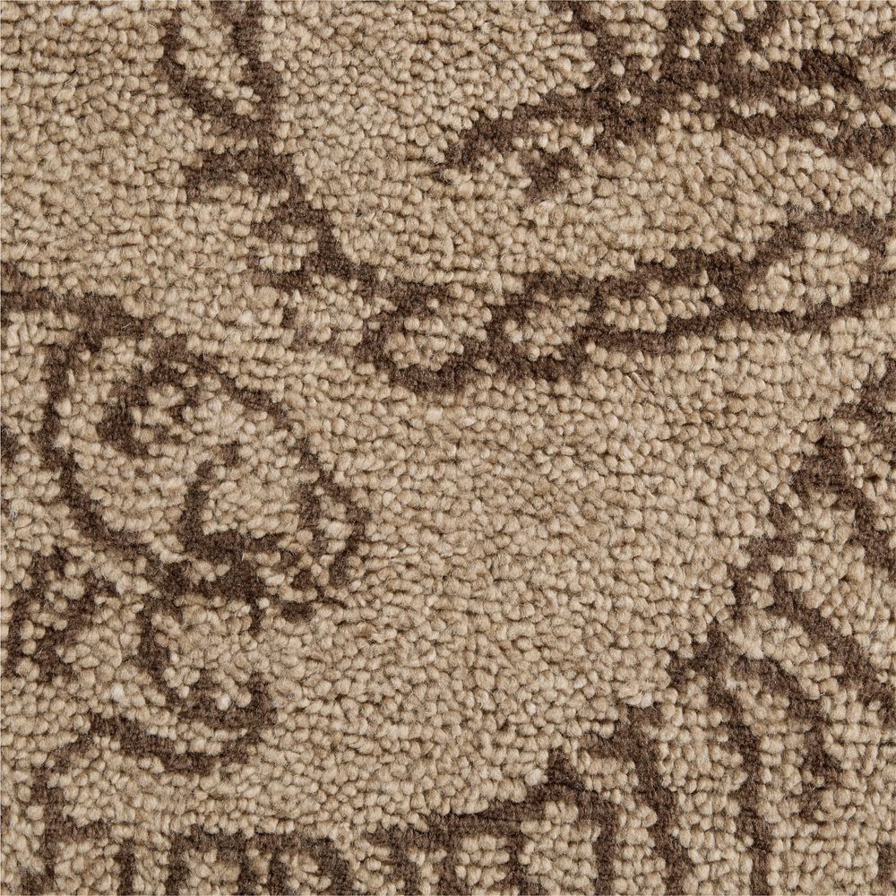 Sumatra Premium Wool Hand-Knotted Brown Rug Swatch 12"x18"