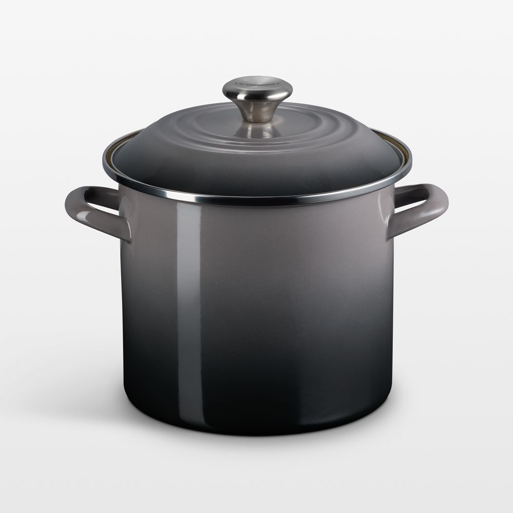 Le Creuset 8-Qt. Oyster Enameled Stockpot with Stainless Steel Knob