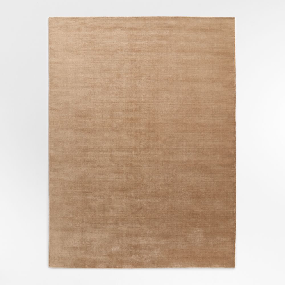Portraits Performance Warm Rose Handwoven Area Rug by Laura Harrier and Tiffany Howell
