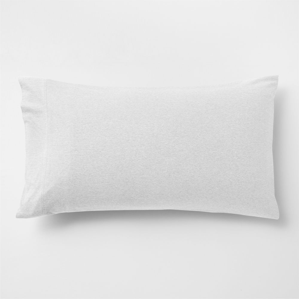 Cozysoft Ivory Organic Cotton Heathered Jersey Bed Pillow Sham