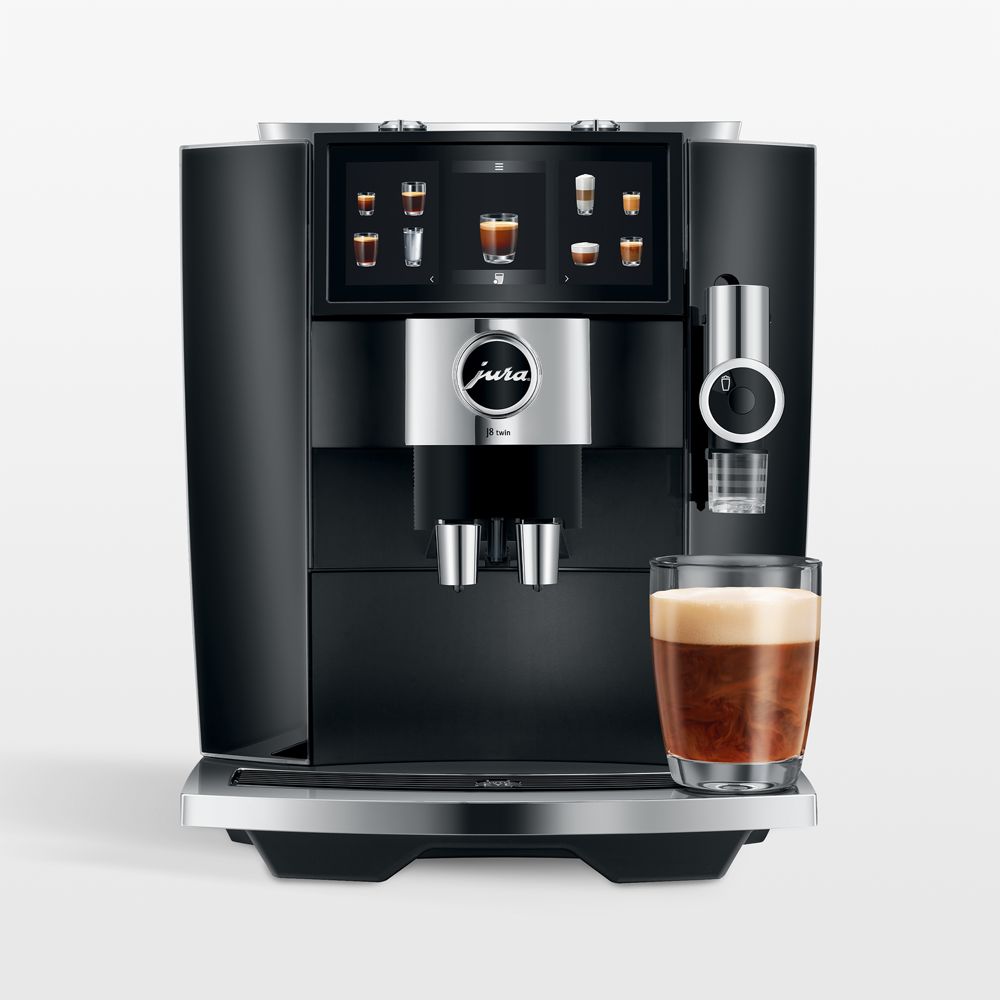 JURA J8 twin Automatic Espresso Machine in Diamond Black
