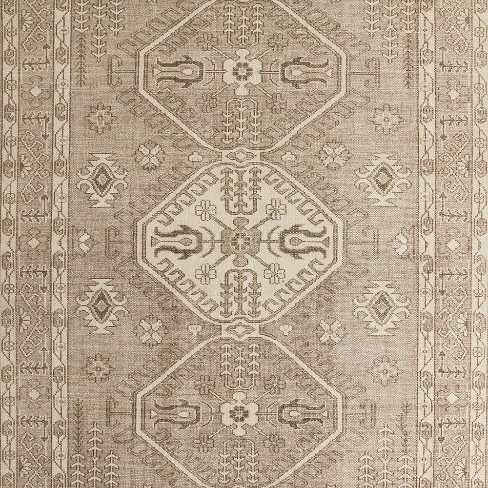 Naples Performance Traditional Ivory Handknotted Rug Swatch 12"x18"