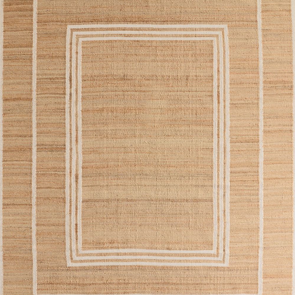 Lagos Jute and Wool Blend Ivory Handwoven Rug Swatch 12"x18"