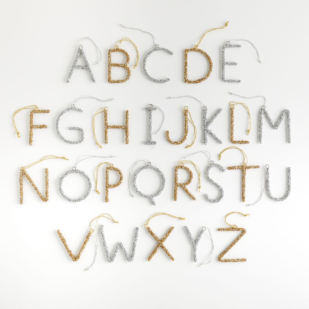 Beaded Letter Christmas Tree Ornaments- Image 2